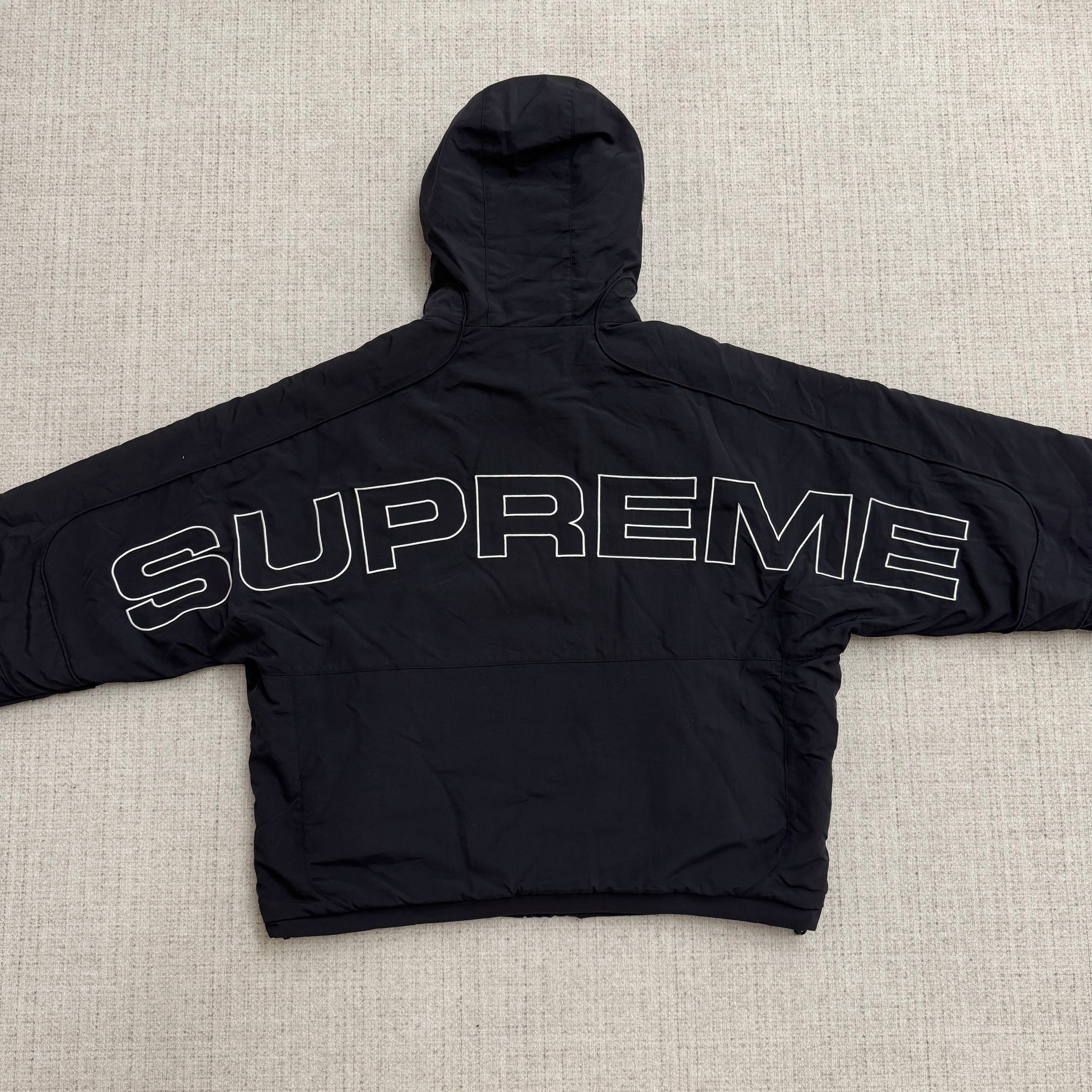 Supreme Kunstpelz Wende Trainingsjacke mit Kaupze